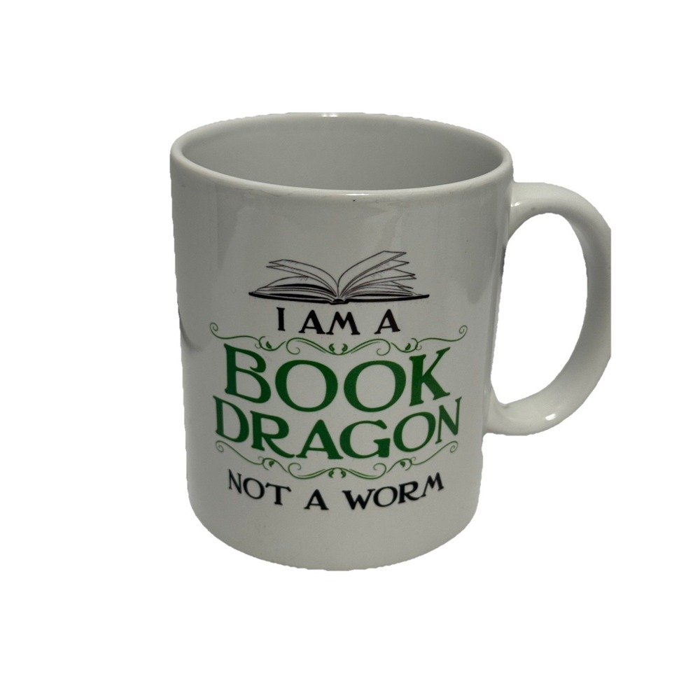 I Am A Book Dragon Mugs‎ 11 oz Ceramic Mug Book Lovers Dragon Enthusiast